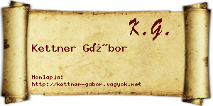 Kettner Gábor névjegykártya